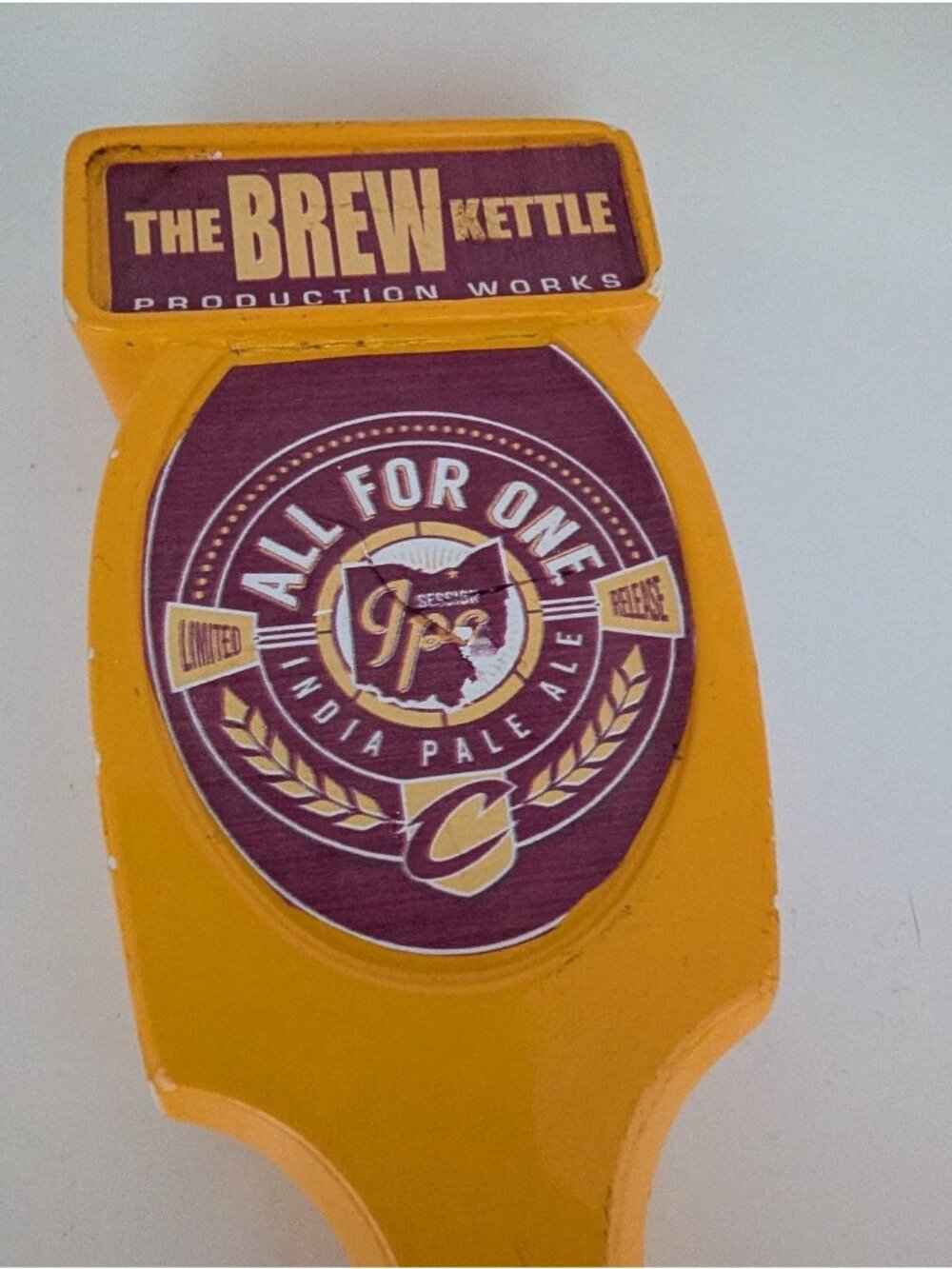 The Brew Kettle Tap Handle Cavaliers  All For One Session IPA Collectible - Picture 2 of 5